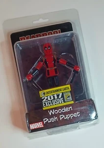 2017 Marvel Deadpool Entertainment Earth Exclusive LE SDCC Wooden Push Puppet - Picture 1 of 3