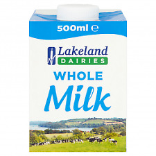Lakeland Whole Milk 12x500ml