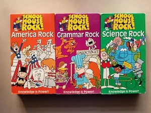 SCHOOL HOUSE ROCK VHS LOT OF 3, America, Grammar, & Science - Picture 1 of 5