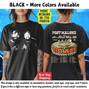 Posty 2025 Tour T-Shirt – Jelly Roll Concert Fan Unisex Tee - Picture 1 of 4