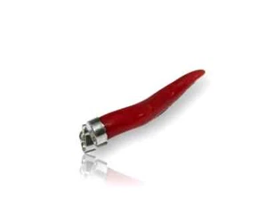 Ciondolo con argento 925 di Corallo rosso Corno in pendente Cornetto Portafortun - Foto 1 di 4