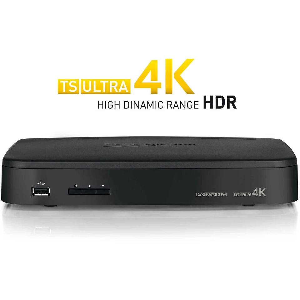 TELE System 21005242 - Decoder 4K Dual Tuner DVB-T2/S2 HEVC - Nero - Immagine 1 di 1