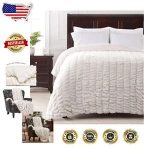 Premium 108" x 86" Mink Blanket - Soft Faux Fur Throw for Stylish Comfort - Picture 1 of 12