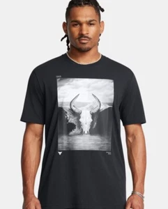 UA Project Rock Brahma Bull Short Sleeve Black Size L - Picture 1 of 2