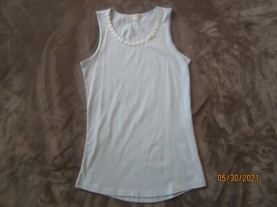  EUC Crewcuts Girls Blue Floral Tank Top Size 14  - Image 1 of 2