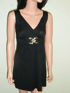 Summer Cotton Blend Straps Dress with Buckle Skater Skirt Soft - Picture 1 of 1