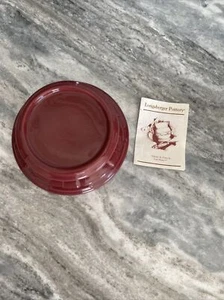 Longaberger Pottery Woven Traditions Paprika Large Candle Base Unused - Bild 1 von 7