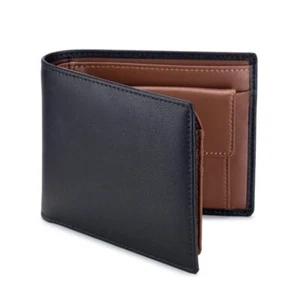 Billetera de cuero genuino para hombre con clip cuero de vaca pequeños embragues bolsa de monedas corta - Imagen 1 de 10