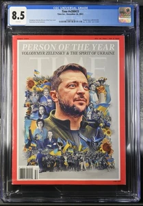 Zelensky Person Year Time December 2022 #v200#23 Ukraine Spirit CGC 8.5 - Picture 1 of 2