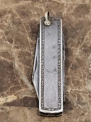 J.C.N. Co. Pat. 14K золото покрытием комбо джентльмен комбо нож W ножницы редкая находка - Изображение 1 из 4