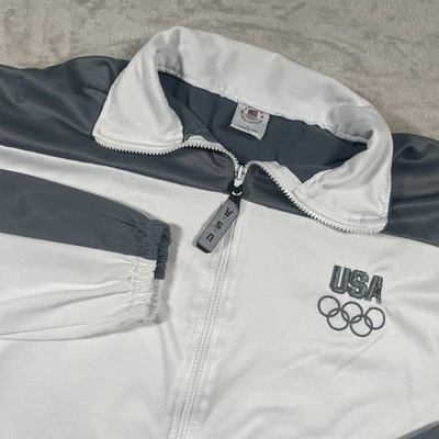 Chaqueta de Pista de Calentamiento Cremallera Completa Comité Olímpico de Estados Unidos Talla XL Equipo EE. UU. Foto 1 de 4