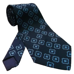 Tie Necktie Vintage Mod Psychedelic Retro Mens 1960s 1970s Navy Blue - Picture 1 of 12