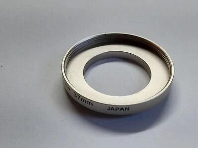 VINTAGE 27-46MM SILVER HIGH QUALITY STEP UP FILTER RING MADE IN JAPAN -FREE SHIP - Image 1 of 4