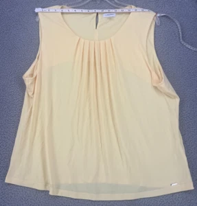 Calvin Klein Damen hellgelbes ärmelloses Top Shirt Bluse 3x - Bild 1 von 16
