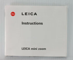 Leica Mini Zoom Instruction Book- 40 pages - Picture 1 of 1