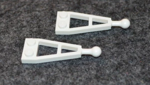 (2) 2x5 White Triangle Plate Brick w/ Ball Connector on End ~ Lego NEW Parts - Picture 1 of 1