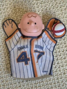 Vintage Charlie Brown Hand Puppet with ball - #47 Jersey baseball - Very Rare - Picture 1 of 5