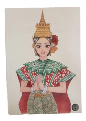 Thai dress : Notepad book/Memo/Lined notebook (B5/70 gsm/40 sheets/1 pc.) #1 - Image 1 of 4