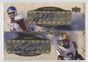 2007 UD Premier Pairings /25 Craig Davis Legedu Naanee #PPD-14 Rookie Auto RC