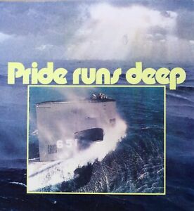 Vintage Navy Poster Pride Runs Deep Submarine 1973 