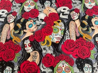 Alexander Henry Nocturna Day of the Dead, pin-up, skull tattoo, snake LAST 30” - Image 1 of 2