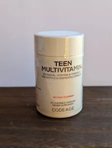 Codeage Teen Multivitamin, Vitamins A C D3 B6 B12, Iron, Zinc, Probiotics, 30 ct - Picture 1 of 2