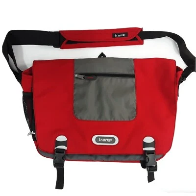 Bolso para Laptop Mensajero Hombro Escuela Estudiante Bolso para Libros Gris y Rojo por JANSPORT  Foto 1 de 4