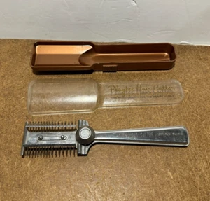VINTAGE 1950s PLAYTEX Hair Cutter Complete Stainless Barber USA Made w/ Case - Picture 1 of 8