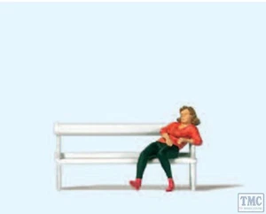 PR28226 Preiser OO/HO Scale Woman Sitting on a Bench Figure - Picture 1 of 1
