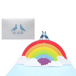 Tarjeta de boda 3D Sr. & Mr. - Tarjeta de invitación Gay Wedding - boda gay  - Imagen 1 de 5