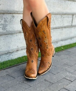 Botas de mujer LB0469K LANE Cossette marrón 15" Boho Western - Imagen 1 de 2