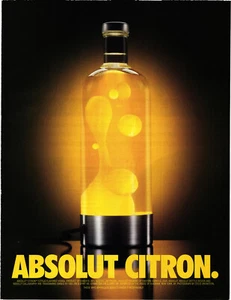 Absolute Citron Print Advert Absolut Vodka - Picture 1 of 5