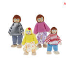 Dollhouse family dolls small wooden toy set figures dressed characters chil BIBI