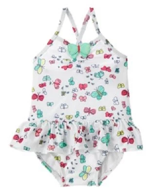 Traje de baño de una pieza con estampado de mariposas junto al lago Gymboree bebé niña 18-24 meses Foto 1 de 2