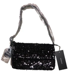 Nicole Miller Umhängetasche schwarz Kunstleder Pailletten NEU - Bild 1 von 13