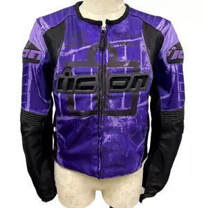 Icon Overlord Type I Women's Motocross Riding Jacket Purple Black Small - Picture 1 of 10