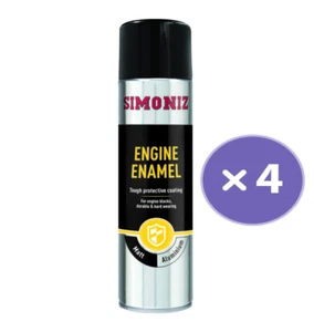 Simoniz Vernice Smalto Motore Alluminio Spray Aerosol One Coat 500ml x 4 - Foto 1 di 3