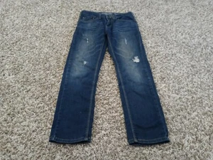 Levis Signature Boys Distressed Skinny Jeans Size 26 Dark Wash Cotton Stretch - Picture 1 of 7