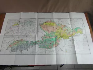 CARTE ANCIENNE OLD MAP ALTE KARTE SUISSE AUTRICHE TCHECOSLOVAQUIE 1956 Michard - Foto 1 di 3