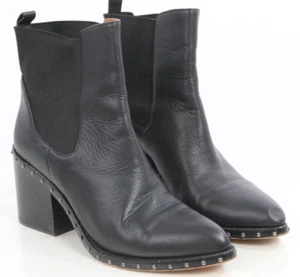 Derek Lam 10 Crosby Black Leather Studded Sole Ankle Boots Size 8.5 M - Picture 1 of 11