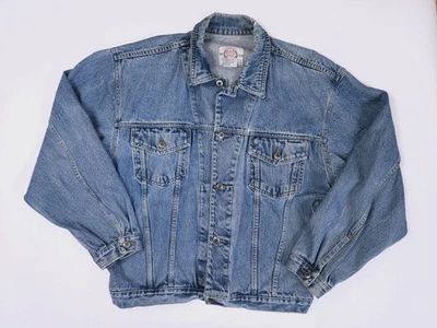 Chaqueta vaquera Bugle Boy vintage azul denim escudo dorado años 90 para hombre XL  Foto 1 de 4