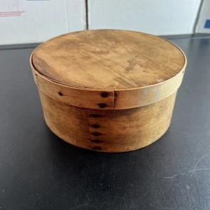 ANTIQUE PRIMITIVE BENT WOOD SHAKER Pantry Box Late 7 3/4” - Picture 1 of 13