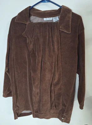 Conjunto de chaqueta y pantalones de terciopelo marrón chocolate David Hollis de colección años 80 talla mediana Foto 1 de 4