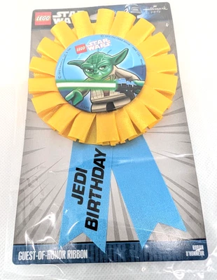 Disney LEGO Star Wars, Yoda Jedi Birthday,  Party Favor Guest Ribbon - Image 1 of 2