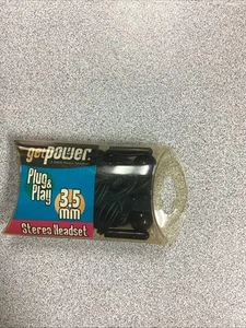 GetPower 3.5mm Stereo Earbuds Use w/ portable devices Standard/3.5mmjack Black - Picture 1 of 1