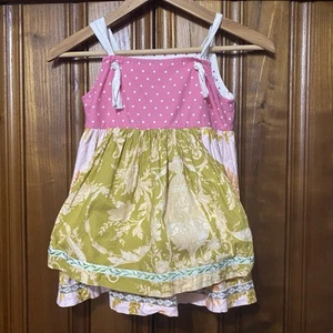 Sz 6 MATILDA JANE Phoebe Hotline Apron Tunic Dress Vintage Girls - Picture 1 of 6