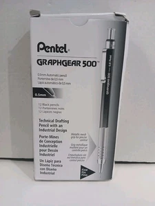 Lápiz automático de dibujo técnico Pentel GraphGear 500 0,5 mm negro paquete de 12  - Imagen 1 de 6