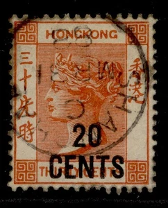 HONG KONG - BPO China QV SG Z803, 20c sobre 30c naranja-rojo, VFU. Gato 10€. CDS - Imagen 1 de 1