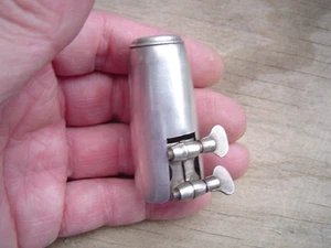 Vintage Ligature & Cap for Soprano Sax Mouthpiece - Silver Plate - Picture 1 of 3