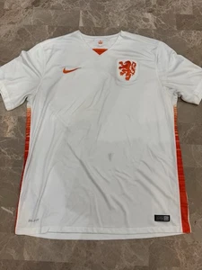 Netherlands Soccer Jersey Size XL 2015 World Cup Dutch White Authentic - Picture 1 of 14